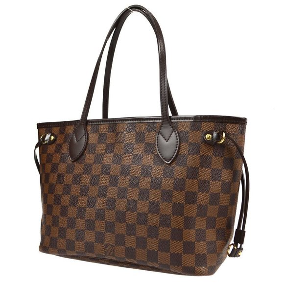 Louis Vuitton Neverfull PM Hand Tote Bag Brown Damier - Picture 2 of 9